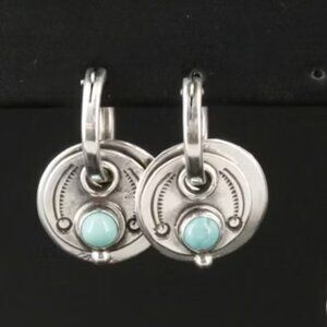 Sterling Turquoise Drop Earrings Dennis Hogan Earrings